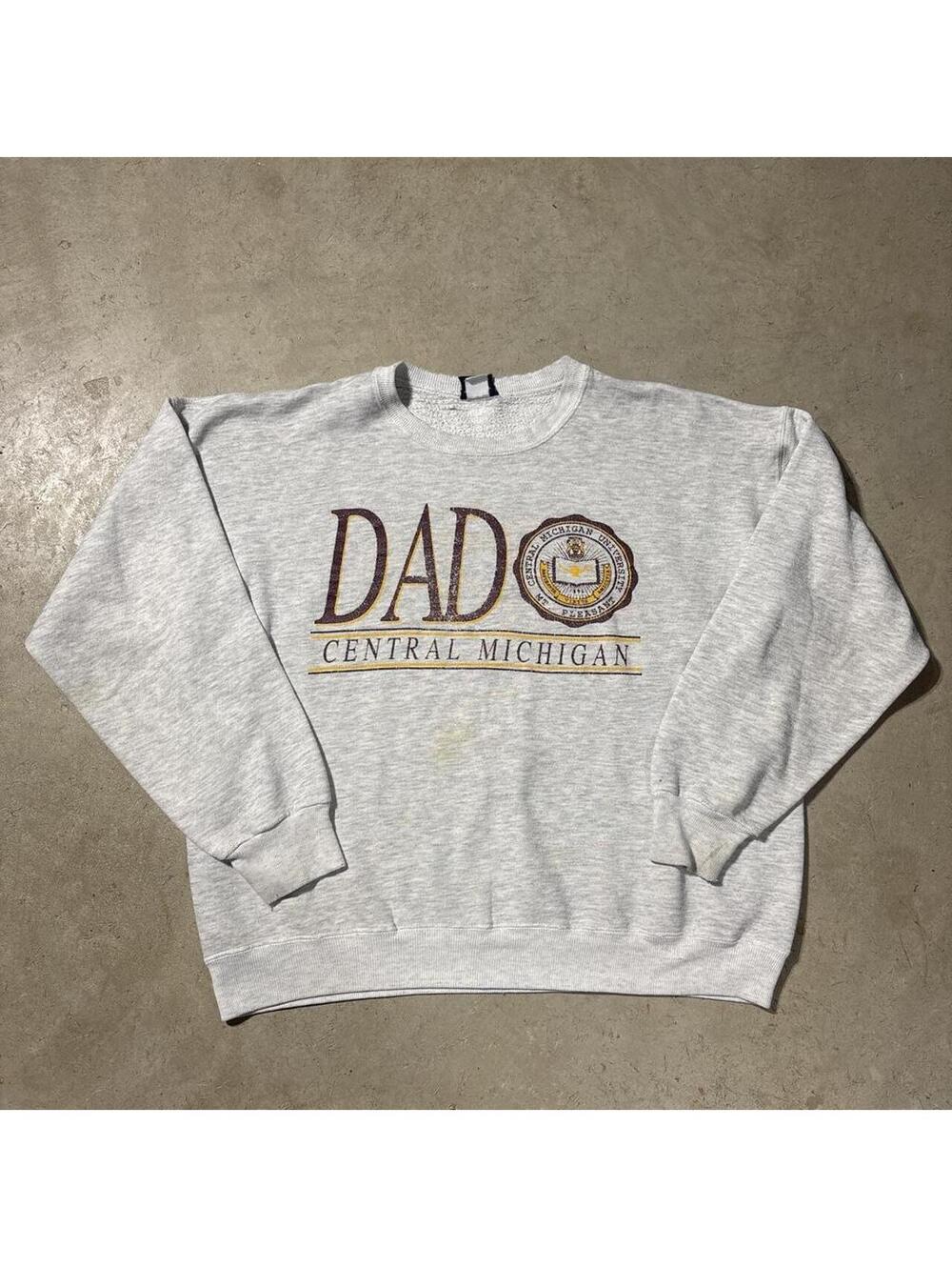Vintage 90s Central Michigan Dad JanSport Gray Sweatshirt Men's XL Made USA